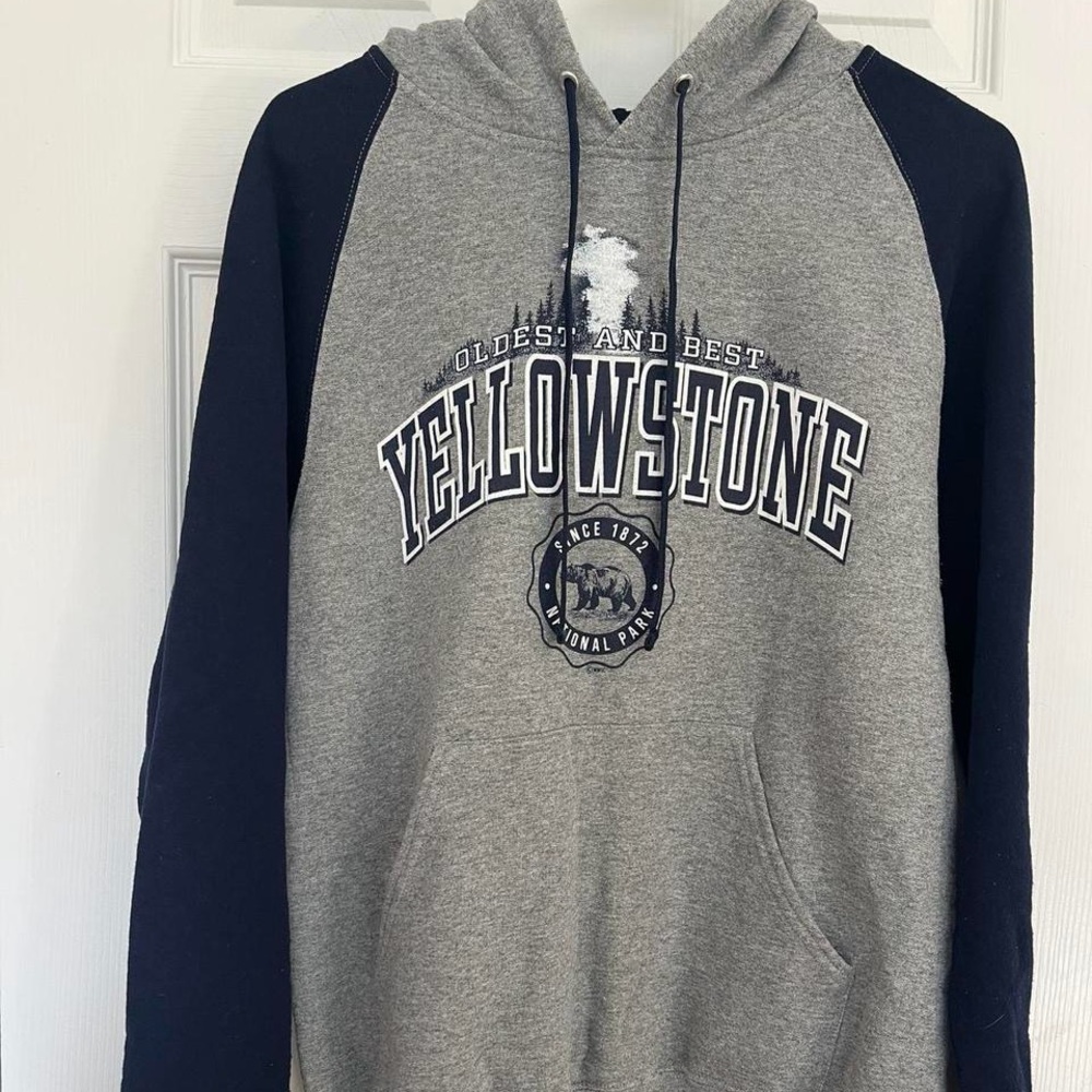 Gray and Black Yellowstone Men's Sweater